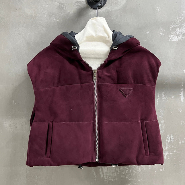PRADA 25S SUEDE DOWN VEST 385