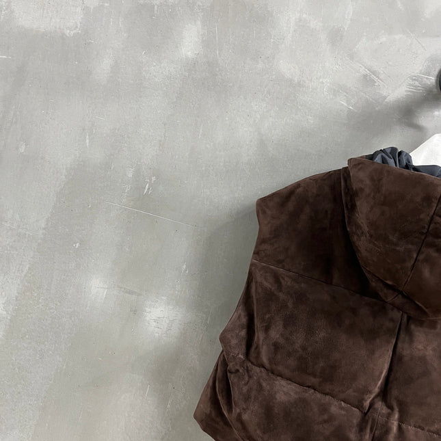 PRADA 25S SUEDE DOWN VEST 384