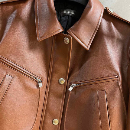 LP 26S BROWN LEATHER BOMBER JACKET 571