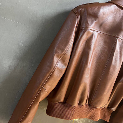 LP 26S BROWN LEATHER BOMBER JACKET 571