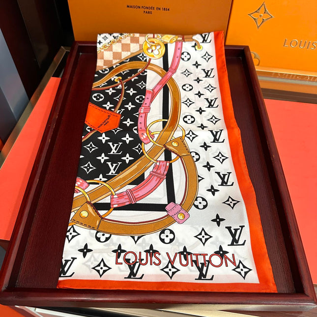 LV SCARF 90 CM IN SILK 729071