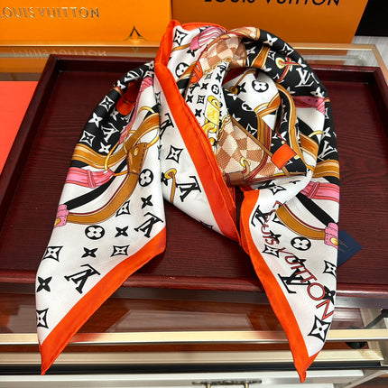 LV SCARF 90 CM IN SILK 729071