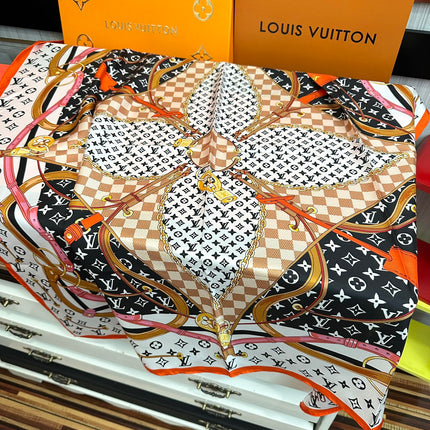 LV SCARF 90 CM IN SILK 738451
