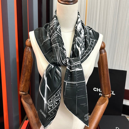 CHANEL 26S SCARF 90 IN SILK 309999