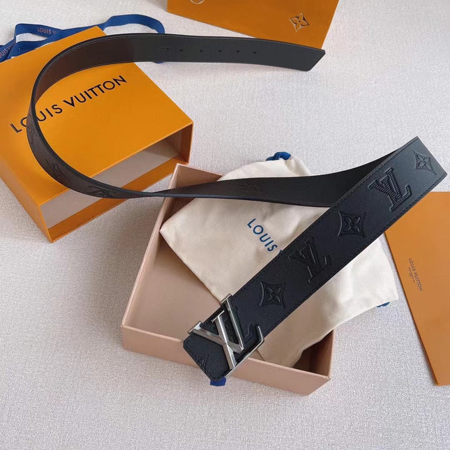 LV 25S BELT 40 MM IN BLACK CALFSKIN 593215