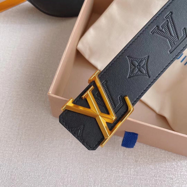 LV 25S BELT 40 MM IN BLACK CALFSKIN 593216