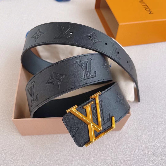 LV 25S BELT 40 MM IN BLACK CALFSKIN 593216