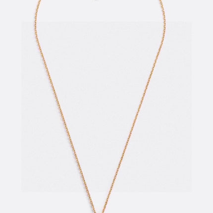 CD 26S MISS DIOR LOGO PEARL PENDANT NECKLACE IN GOLD METAL