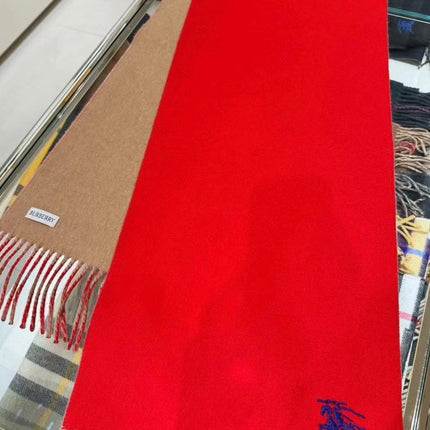 REVERSIBLE SCARF 180 CM IN RED CASHMERE 407413