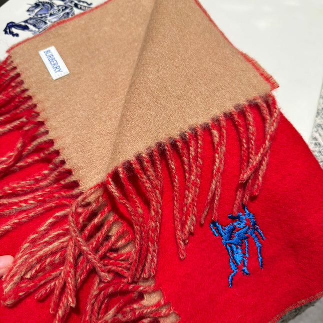 REVERSIBLE SCARF 180 CM IN RED CASHMERE 407413