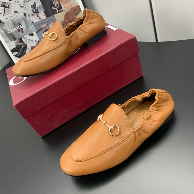 GUCCI 26S LOAFERS IN BROWN CALFSKIN