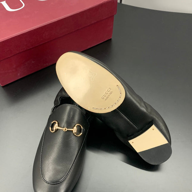 GUCCI 26S LOAFERS IN BLACK CALFSKIN