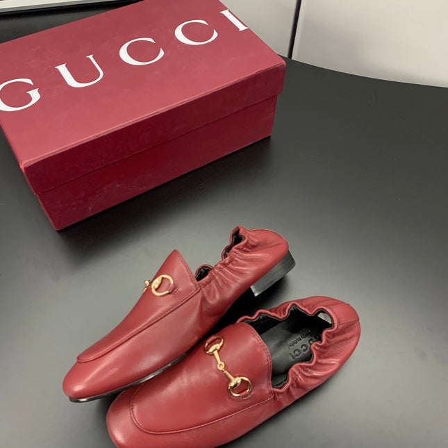 GUCCI 26S LOAFERS IN RED CALFSKIN
