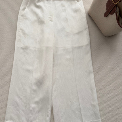 HERMES 26S WIDE LEG CROPPED PANTS 555