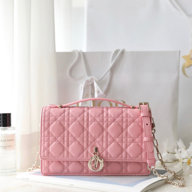 MINI 24 TOP-HANDLE LIGHT PINK LAMBSKIN