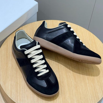 MM SNEAKER IN BLACK SUEDE PATCHWORK CALFSKIN