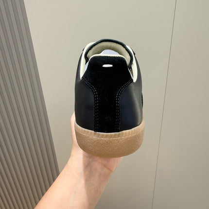 MM SNEAKER IN BLACK SUEDE PATCHWORK CALFSKIN