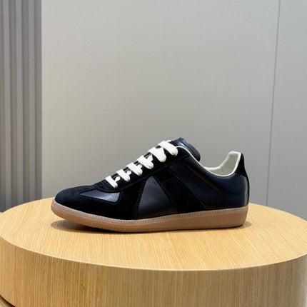 MM SNEAKER IN BLACK SUEDE PATCHWORK CALFSKIN