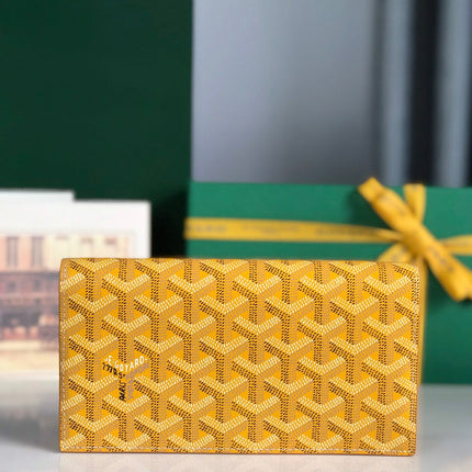 RICHELIEU WALLET 19 IN YELLOW GOYARDINE CANVAS