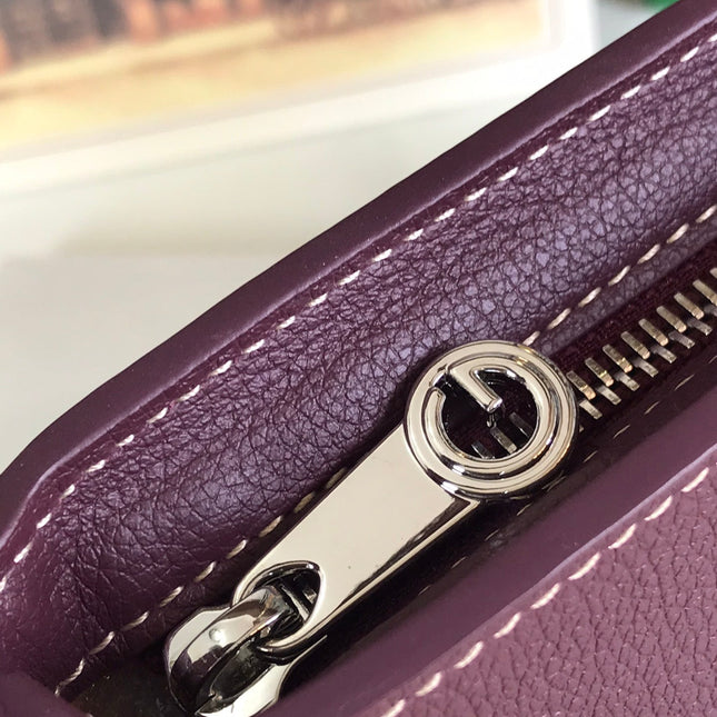 HIRONDELLE BAG 25 IN WINE RED LAMBSKIN AND GOYARDINE CANVAS