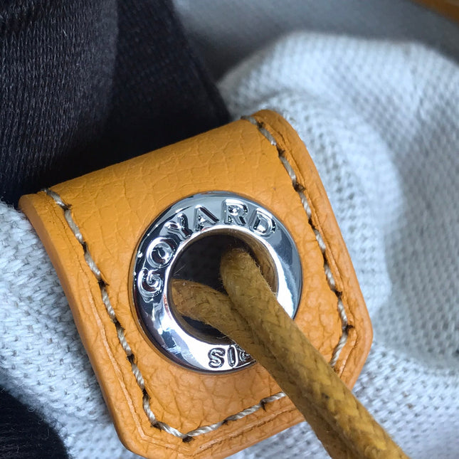 GOYA 26S BELUGA MINI BAG 23CM IN HONEY YELLOW GOYARDINE CANVAS AND CALFSKIN