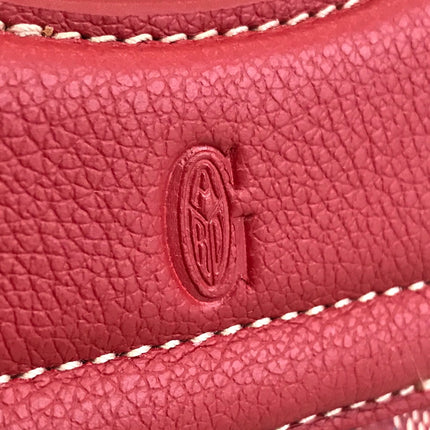GOYA 26S BELUGA MINI BAG 23CM IN DARK RED GOYARDINE CANVAS AND CALFSKIN