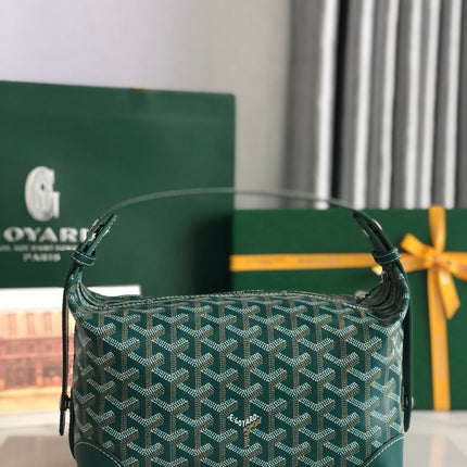 GOYA 26S BOEING 25MM IN DARK GREEN GOYARDINE CANVAS AND CALFSKIN