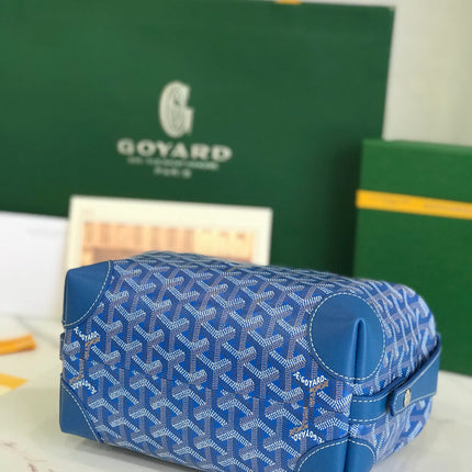 GOYA 26S BOEING 25MM IN DARK BLUE GOYARDINE CANVAS AND CALFSKIN