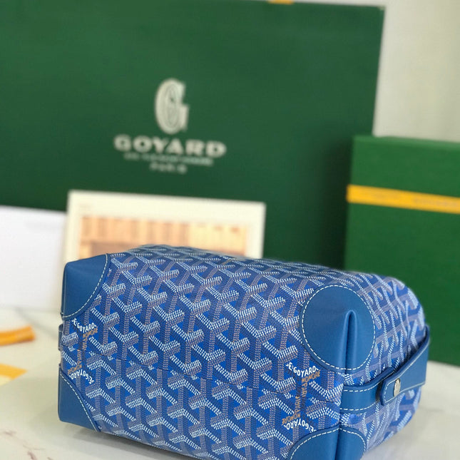 GOYA 26S BOEING 25MM IN DARK BLUE GOYARDINE CANVAS AND CALFSKIN