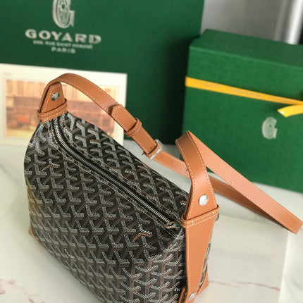 GOYA 26S BOEING 25CM IN BROWN GOYARDINE CANVAS AND CALFSKIN