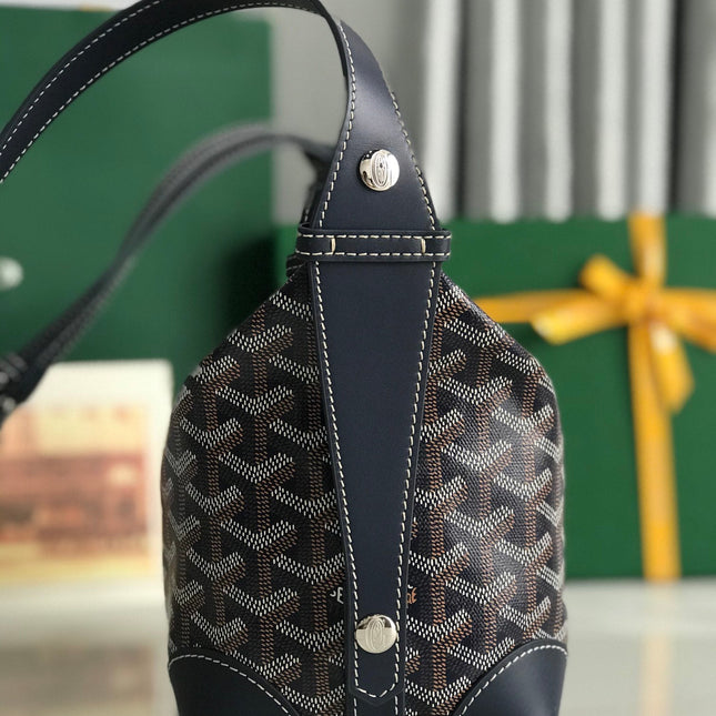 GOYA 26S BOEING 25MM IN NAVY BLUE GOYARDINE CANVAS AND CALFSKIN