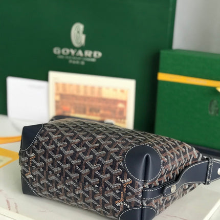 GOYA 26S BOEING 25MM IN NAVY BLUE GOYARDINE CANVAS AND CALFSKIN