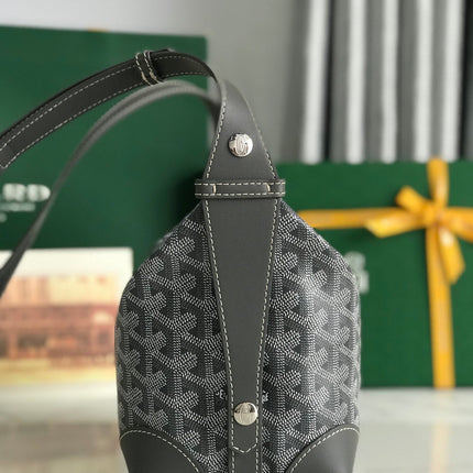 GOYA 26S BOEING 25CM IN GREY GOYARDINE CANVAS AND CALFSKIN