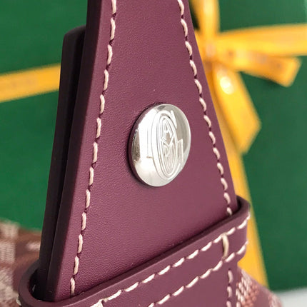 GOYA 26S BOEING 25MM IN BURGUNDY RED GOYARDINE CANVAS AND CALFSKIN