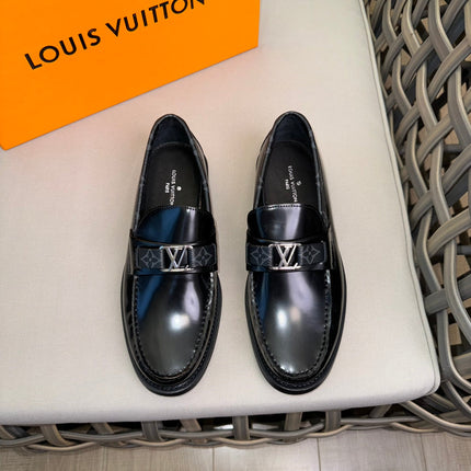 LV MAJOR LOAFERS IN BLACK SOFT CALFSKIN