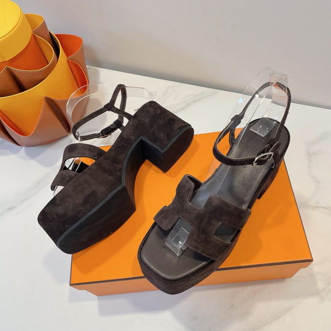 JAM 30 SANDAL IN CAROB BROWN SUEDE