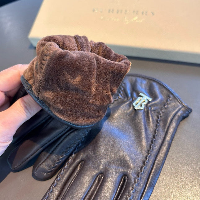 GLOVES IN UMBER BROWN LAMBSKIN 453593