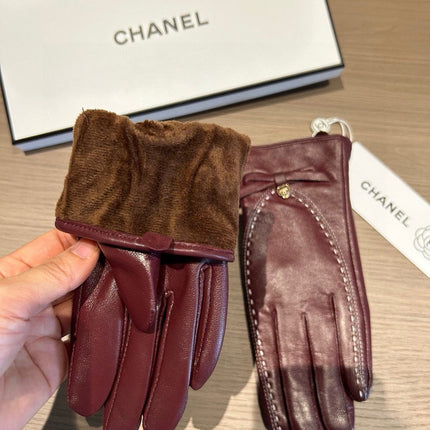 GLOVES IN SANGRIA RED LAMBSKIN 456335