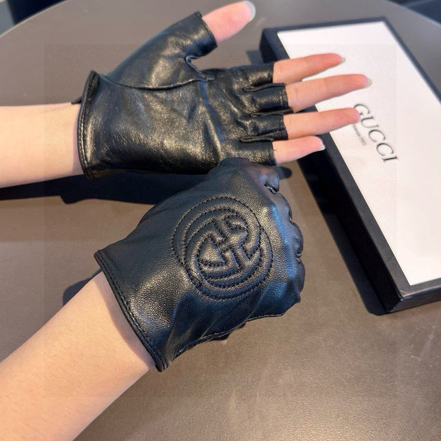 FINGERLESS GLOVES IN BLACK LAMBSKIN AND CASHMERE LINING 465790