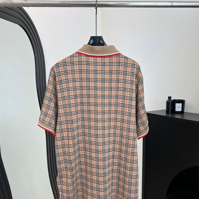 BURBERRY 26S SHORT-SLEEVE KNIT POLO SHIRT 425