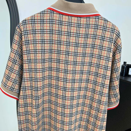 BURBERRY 26S SHORT-SLEEVE KNIT POLO SHIRT 425