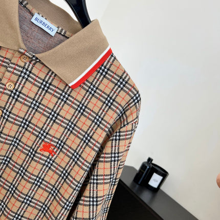 BURBERRY 26S SHORT-SLEEVE KNIT POLO SHIRT 425