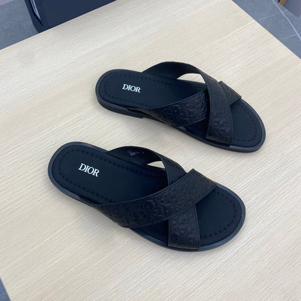CD ALIAS SANDAL BLACK MONOGRAM CALFSKIN