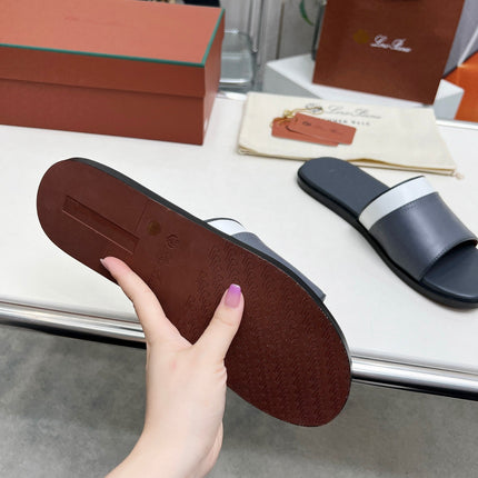 LP SLIPPER PATHON PEWTER CALFSKIN