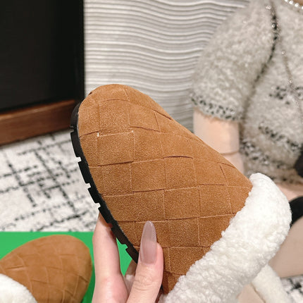 REGGIE SLIPPER IN BRONZE BROWN SUEDE AND SHEARLING LINING