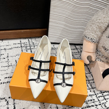 HIGH HEEL 4 CM PUMP IN WHITE CALFSKIN