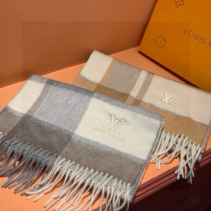 SCARF 180 CM IN DOVE GRAY MIX WHITE CASHMERE 399873