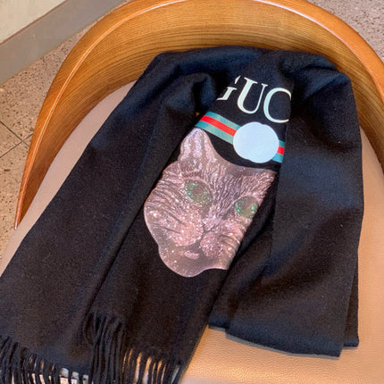 GUCCI 25S SCARF 180 IN CASHMERE 583605