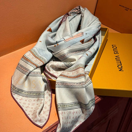 LV SCARF 140 CM IN SILK 730622