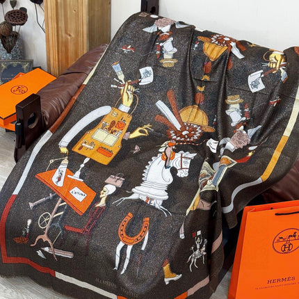 HERMES 25S SCARF 200 IN SILK 856441